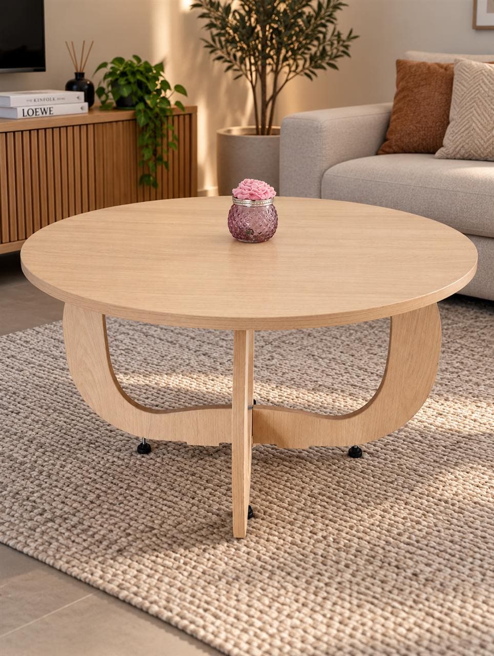 Mesa de centro de madera maciza